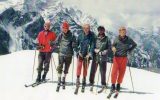 silver-hut-ski-team-large_l. to r._John West, Mike Gill, Griff Pugh, Michael Ward, Jim Milledge.